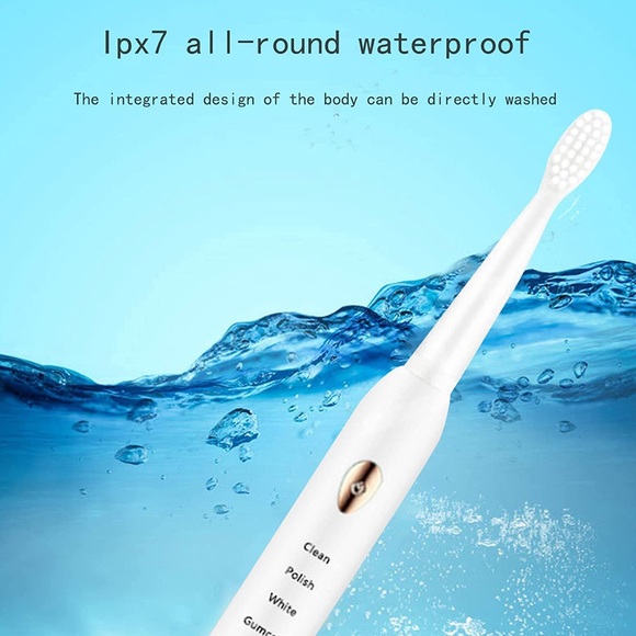 Sonic Toothbrush for Adults USB Charging Electric Toothbrush with 4 Brush Heads - Picture 6 of 6